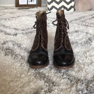 Bed Stu boots brown and black size 6